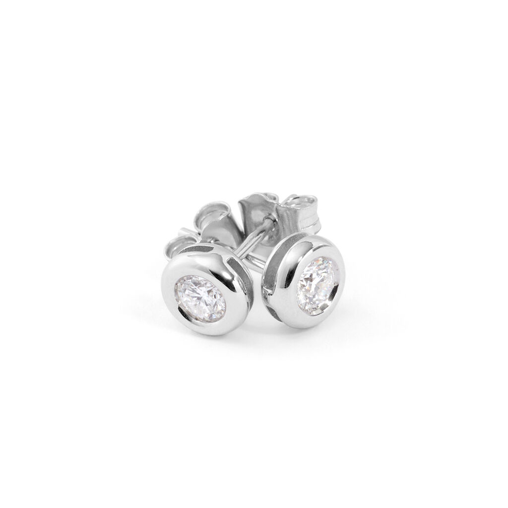 Orecchini Lobo Punto Luce Firmamenti Oro Bianco Diamante - Orecchini a Lobo Donna | Stroili