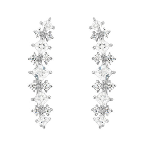 Orecchini Lobo Silver Elegance Argento Rodiato Cubic Zirconia - Orecchini a Lobo Donna | Stroili