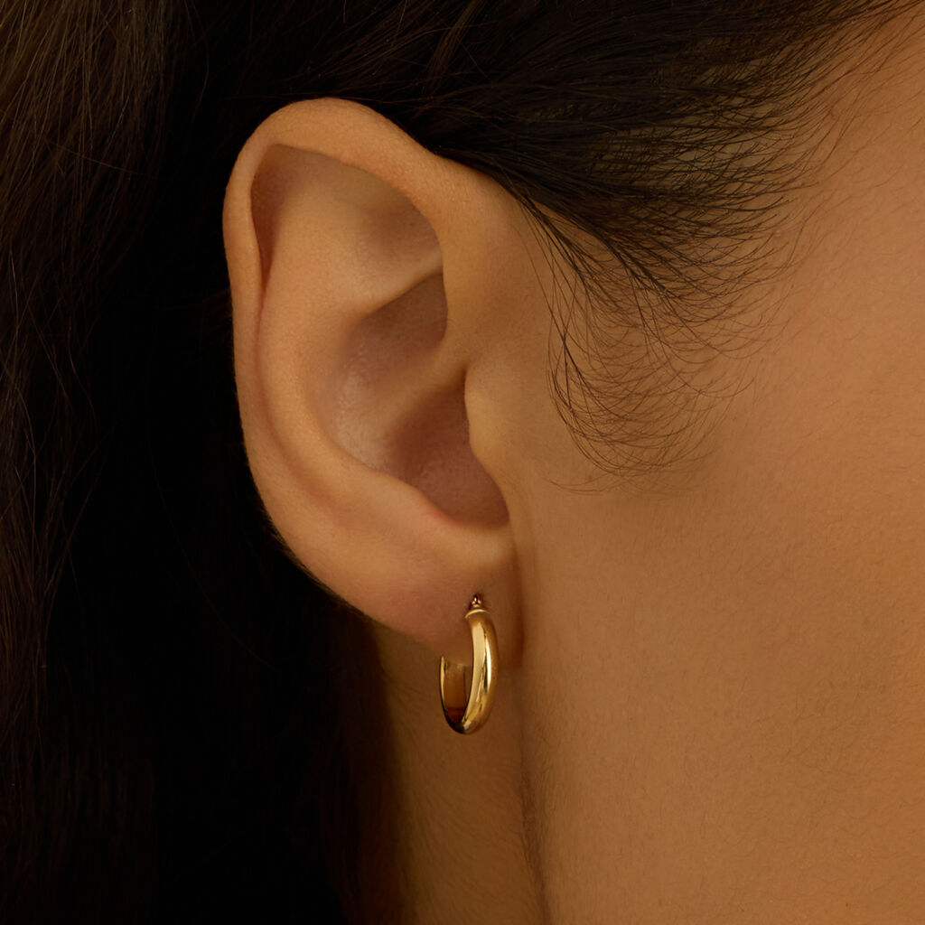 Orecchini A Cerchio Gold Essence Oro Giallo - Orecchini a Cerchio Donna | Stroili