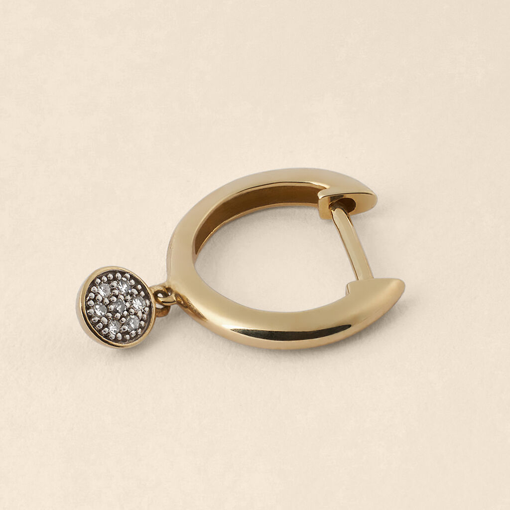 Mono Orecchino A Cerchio Sophia Oro Giallo Diamante - Mono Orecchino Donna | Stroili