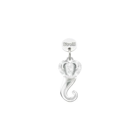 Charm in argento rodiato e glitter - Charms Donna | Stroili