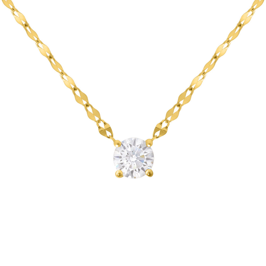 Collana Punto Luce Claire Oro Giallo Cubic Zirconia