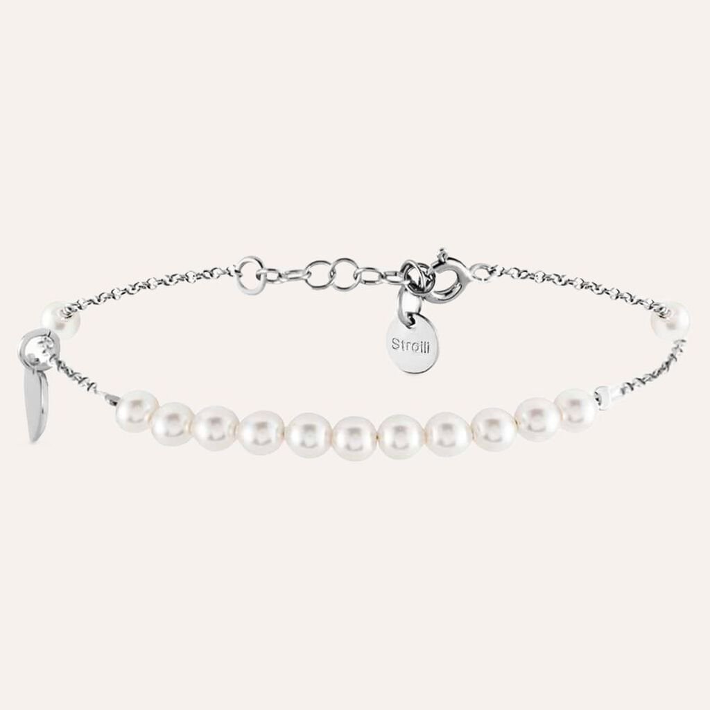 Bracciale Silver Pearls Argento Rodiato Perla sintentica