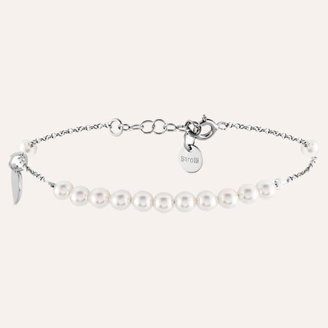 Bracciale Silver Pearls Argento Rodiato Perla sintentica - Bracciali Love Donna | Stroili