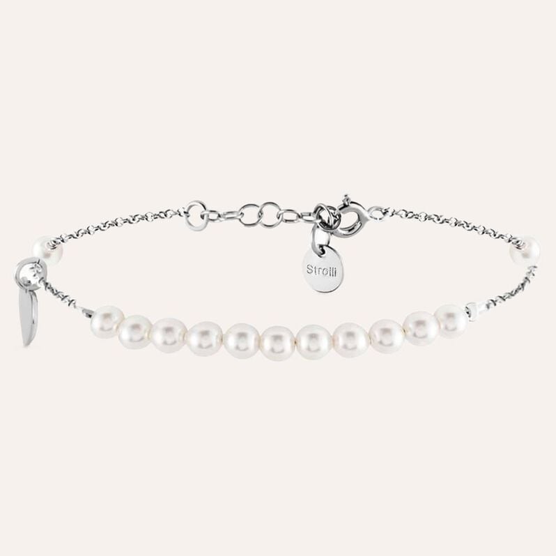 Bracciale Silver Pearls Argento Rodiato Perla sintentica - Bracciali Love Donna | Stroili