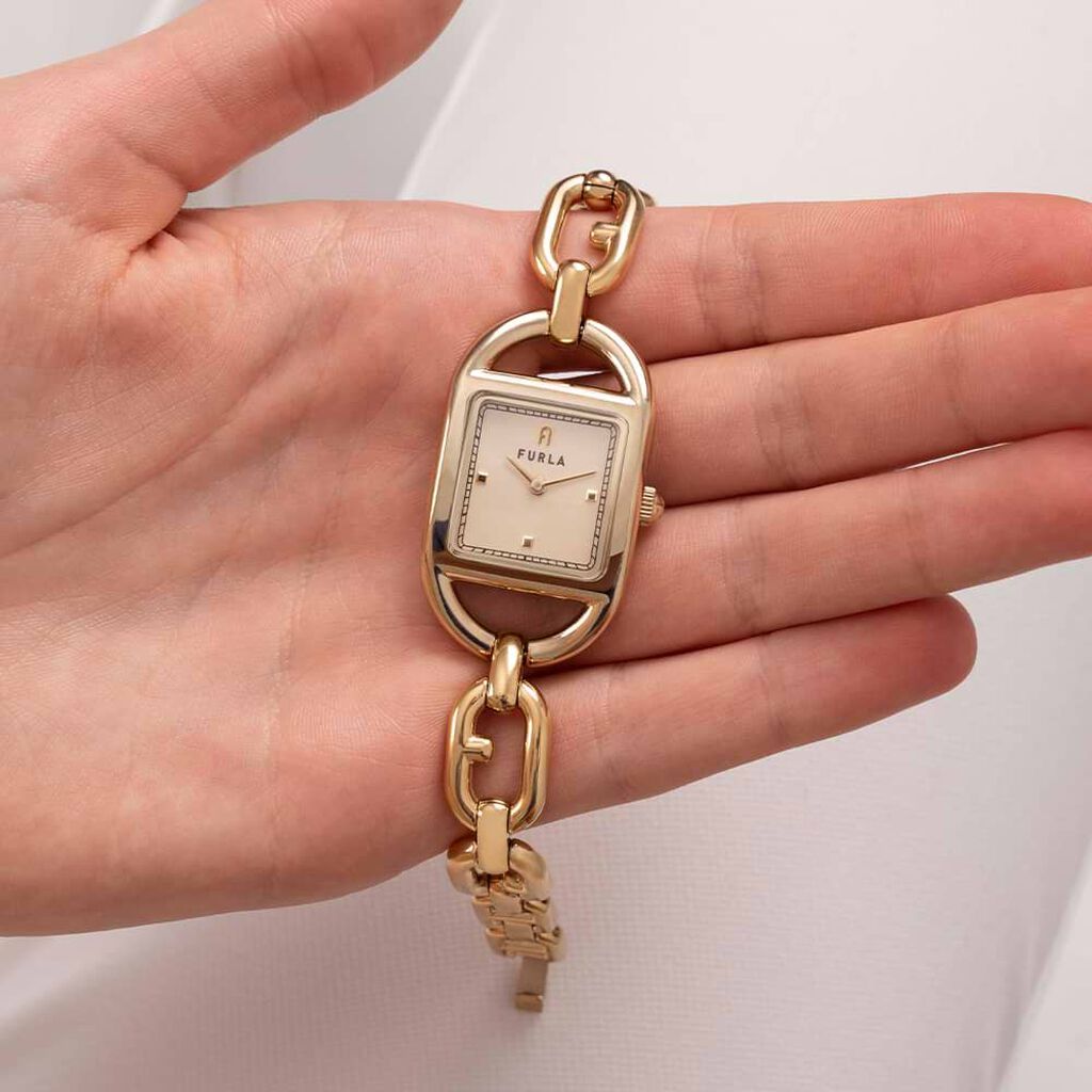 Orologio Al Quarzo Furla Chain Square Logo Ww00026008l2 - Orologi solo Tempo Donna | Stroili