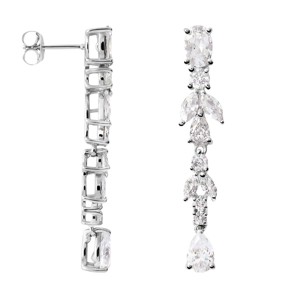 Orecchini Pendenti Silver Elegance Argento Rodiato Cubic Zirconia - Orecchini Pendenti Donna | Stroili