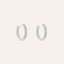 Orecchini A Cerchio Silver Rainbow Argento Rodiato Cubic Zirconia