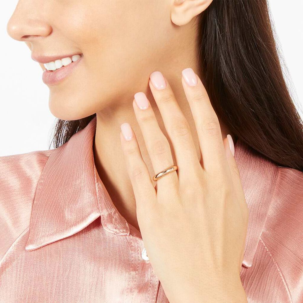 Fede Classica Leggera 4 mm Oro Rosa