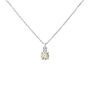 Collana Doppio Punto Luce Diamade Oro Bianco Diamante Lab-Grown