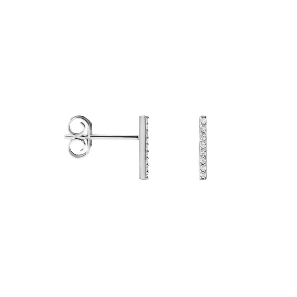 Orecchini Lobo Tennis Sophia Oro Bianco Diamante - Orecchini a Lobo Donna | Stroili