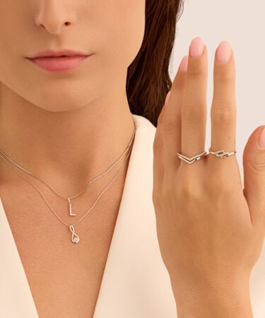 Anello Fantasia Sophia Oro Bianco Diamante