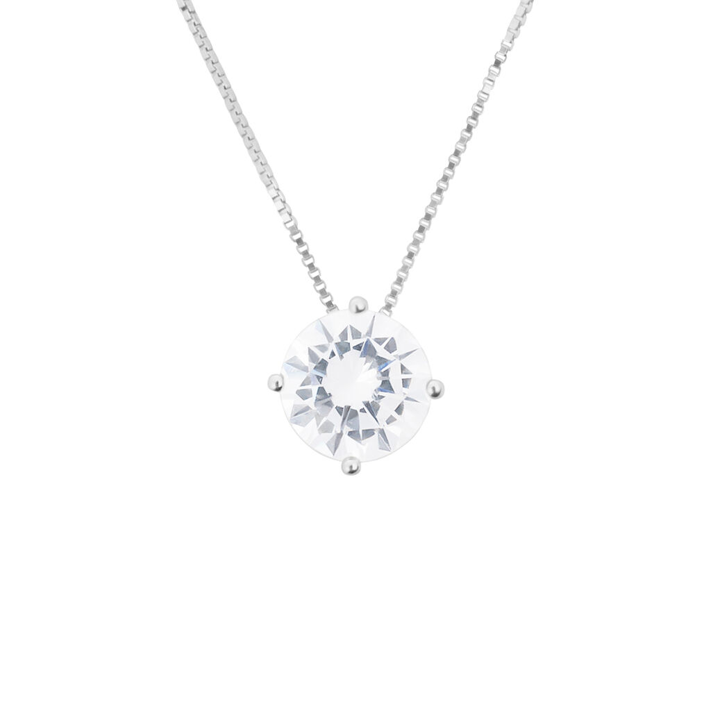 Collana Punto Luce Silver Elegance Argento Rodiato Cubic Zirconia -  Donna | Stroili