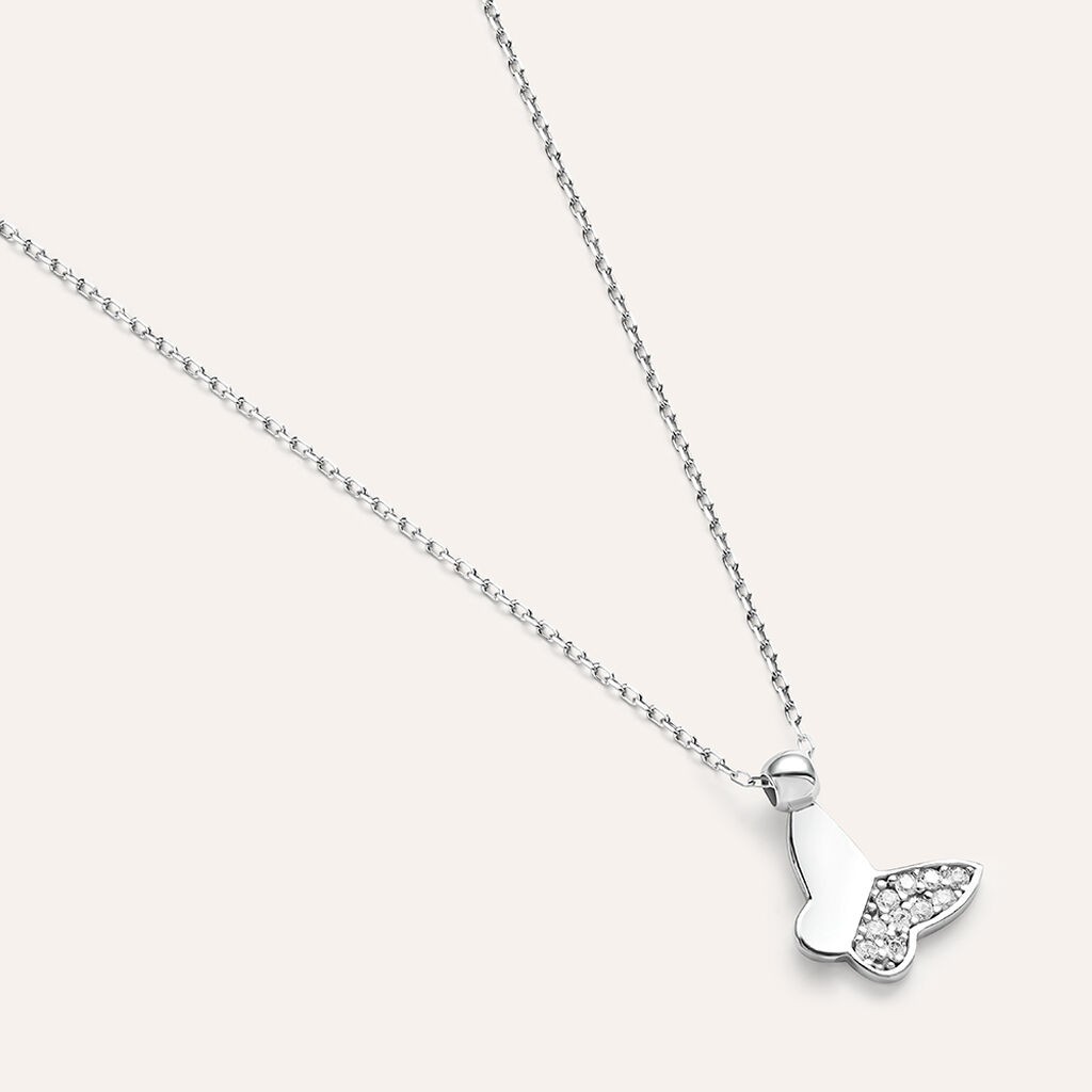 Collana Claire Oro Bianco Cubic Zirconia - Collane Donna | Stroili
