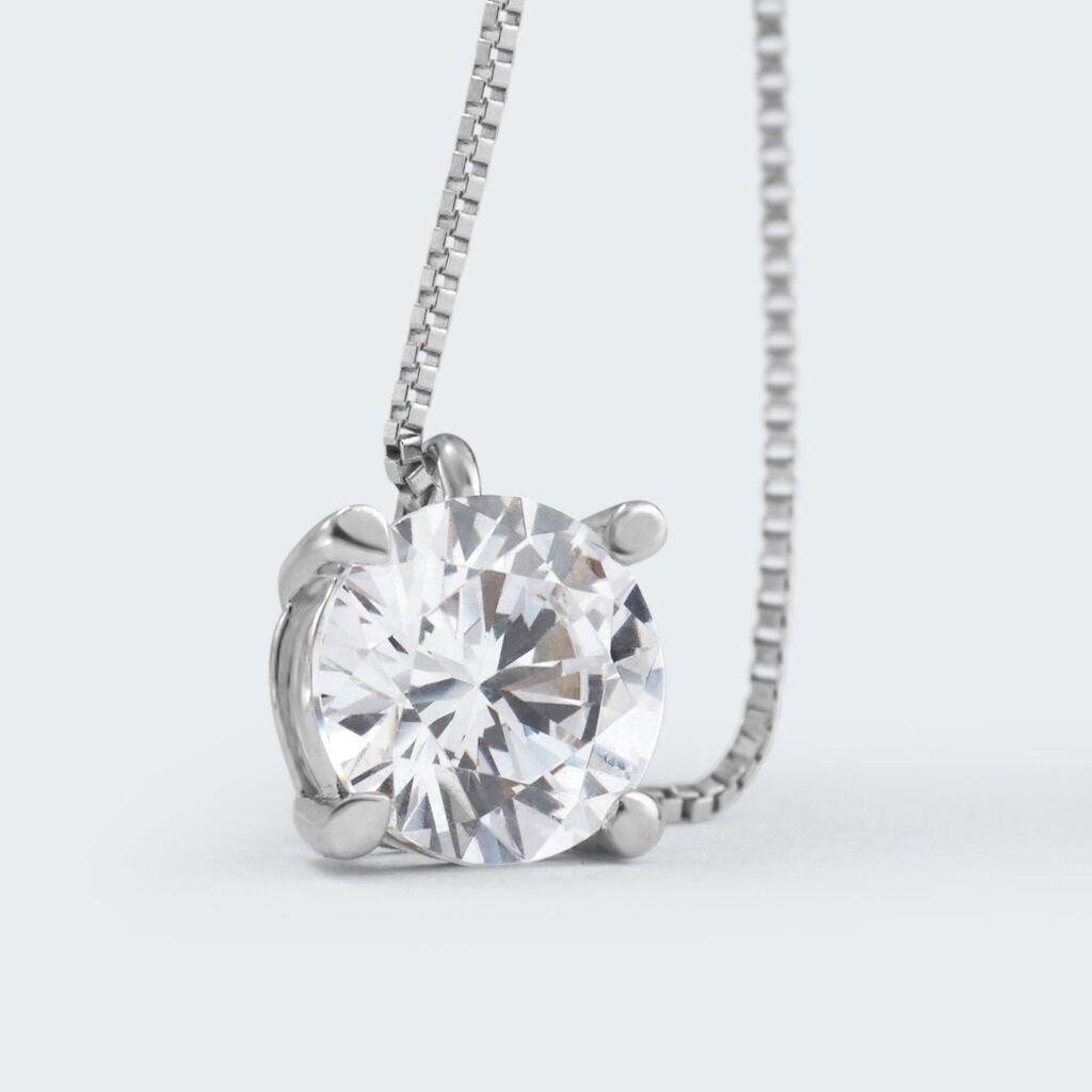 Collana Punto Luce Claire Oro Bianco Cubic Zirconia - Collane Punto Luce Donna | Stroili