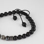 Bracciale Man Code Ottone Nero Labradorite