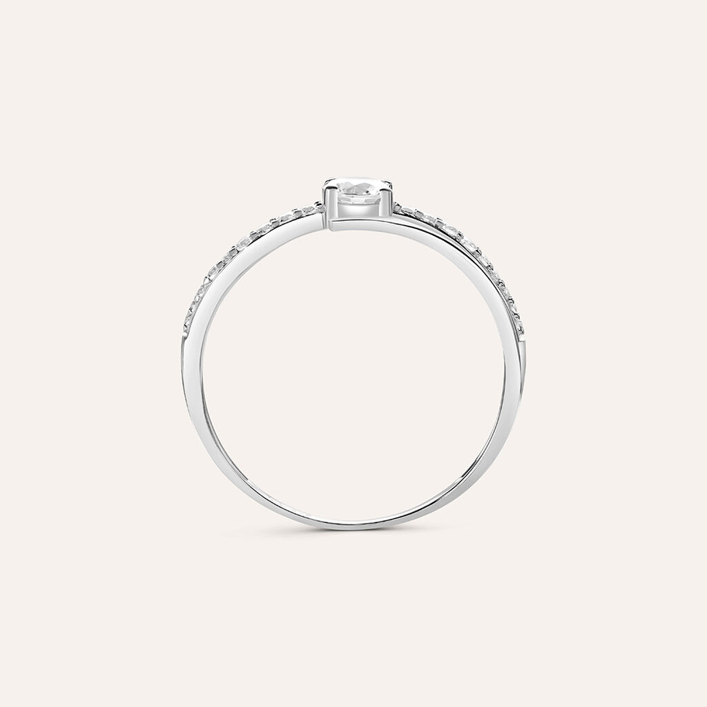 Anello Solitario Claire Oro Bianco Cubic Zirconia - Anelli con Pietre Donna | Stroili