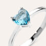 Anello Solitario Silver Rainbow Argento Rodiato Cubic Zirconia
