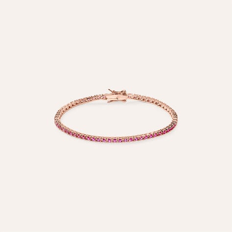 Bracciale Tennis Silver Rainbow Argento Rosa Cubic Zirconia - Bracciali Tennis Donna | Stroili