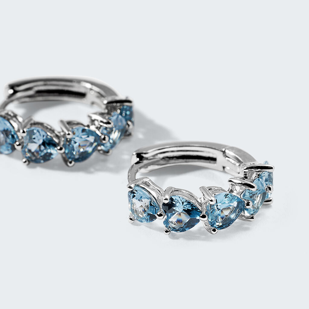 Orecchini A Cerchio Silver Rainbow Argento Rodiato Cubic Zirconia - Orecchini a Cerchio Donna | Stroili