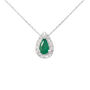 Collana Punto Luce Charlotte Oro Bianco Smeraldo Diamante