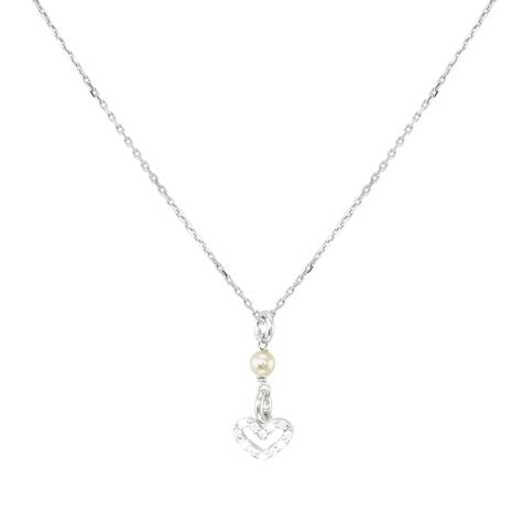 Girocollo in argento rodiato: zirconi e perle - Collane Donna | Stroili
