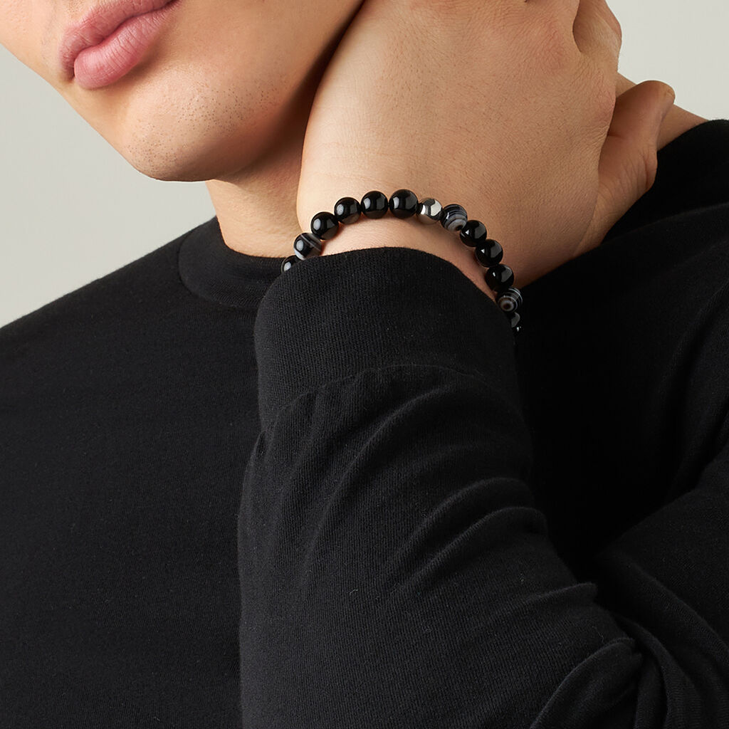 Bracciale Man Code Acciaio Onice - Bracciali Uomo | Stroili