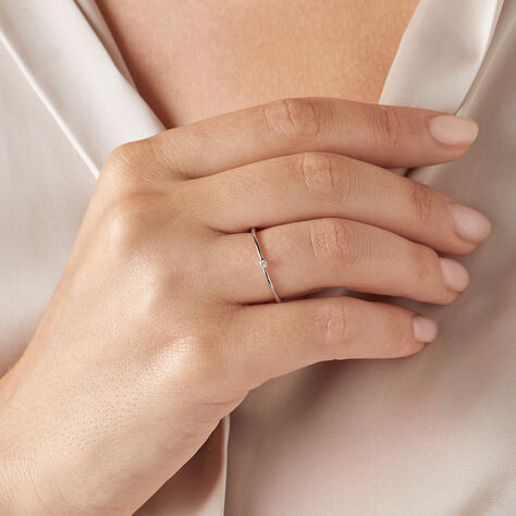 Anello Solitario Grace Oro Bianco Diamante - Anelli con Pietre Donna | Stroili