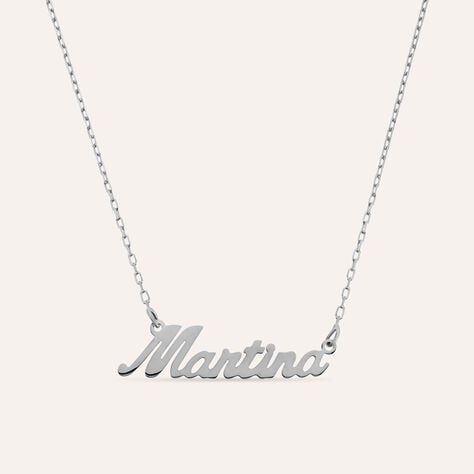 Collana Martina Gold Names Oro Bianco - Collane Unisex | Stroili