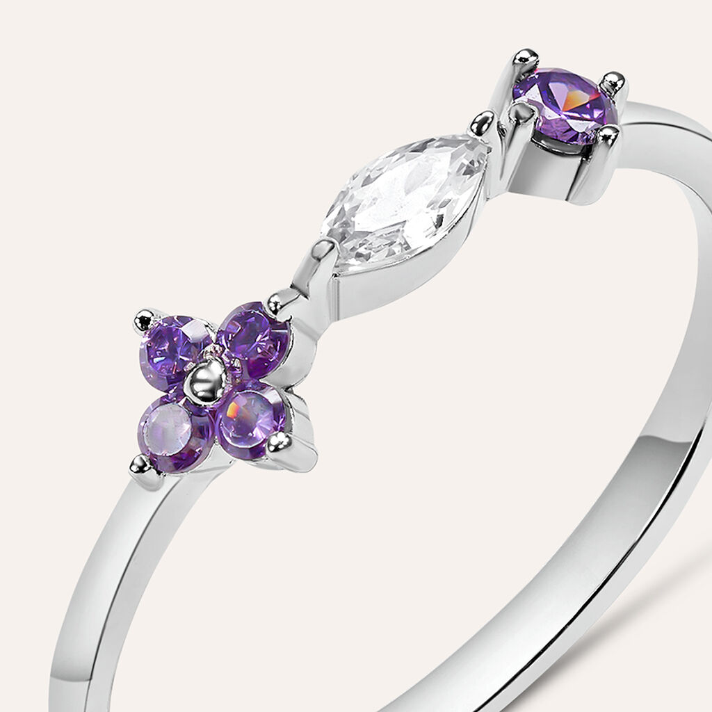 Anello Fantasia Silver Elegance Argento Rodiato Cubic Zirconia