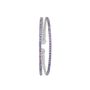 Bracciale bangle in metallo rodiato e cristalli