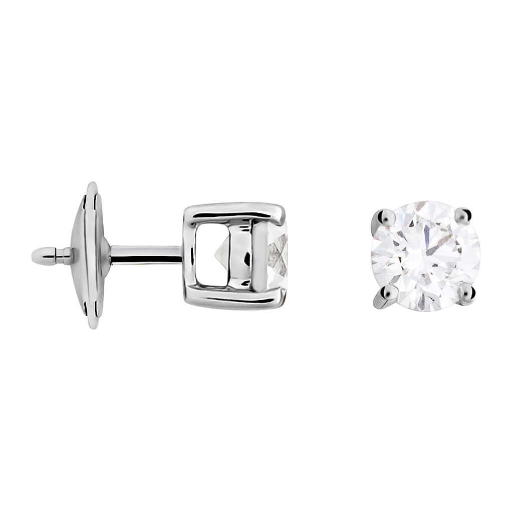 Orecchini Lobo Punto Luce Diamade Oro Bianco Diamante Lab-Grown - Orecchini a Lobo Donna | Stroili