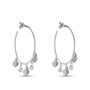 Orecchini A Cerchio Silver Collection Argento Bianco Cubic Zirconia