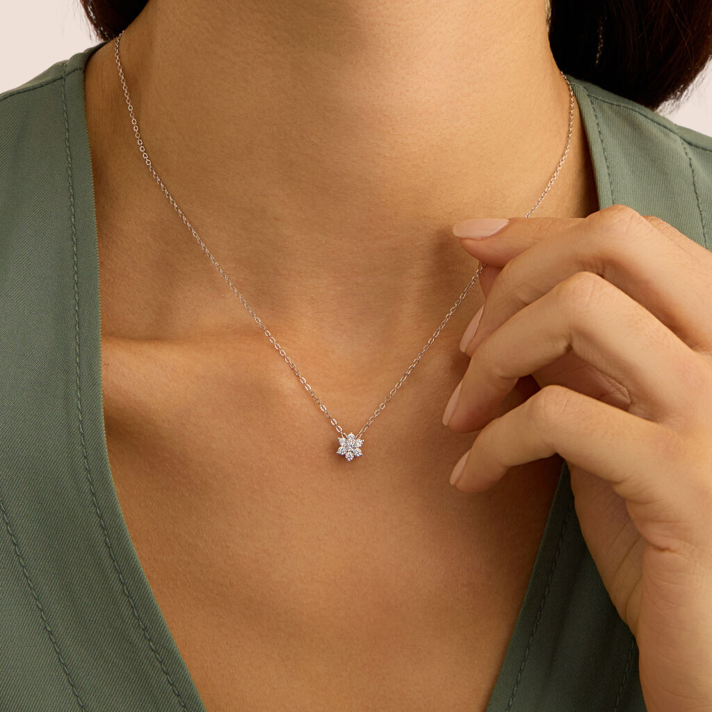 Collana Silver Elegance Argento Rodiato Cubic Zirconia