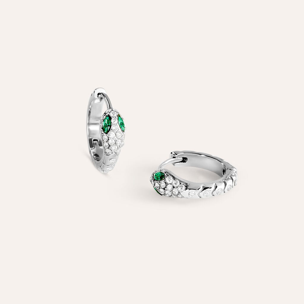 Orecchini A Cerchio Moonlight Acciaio Cubic Zirconia