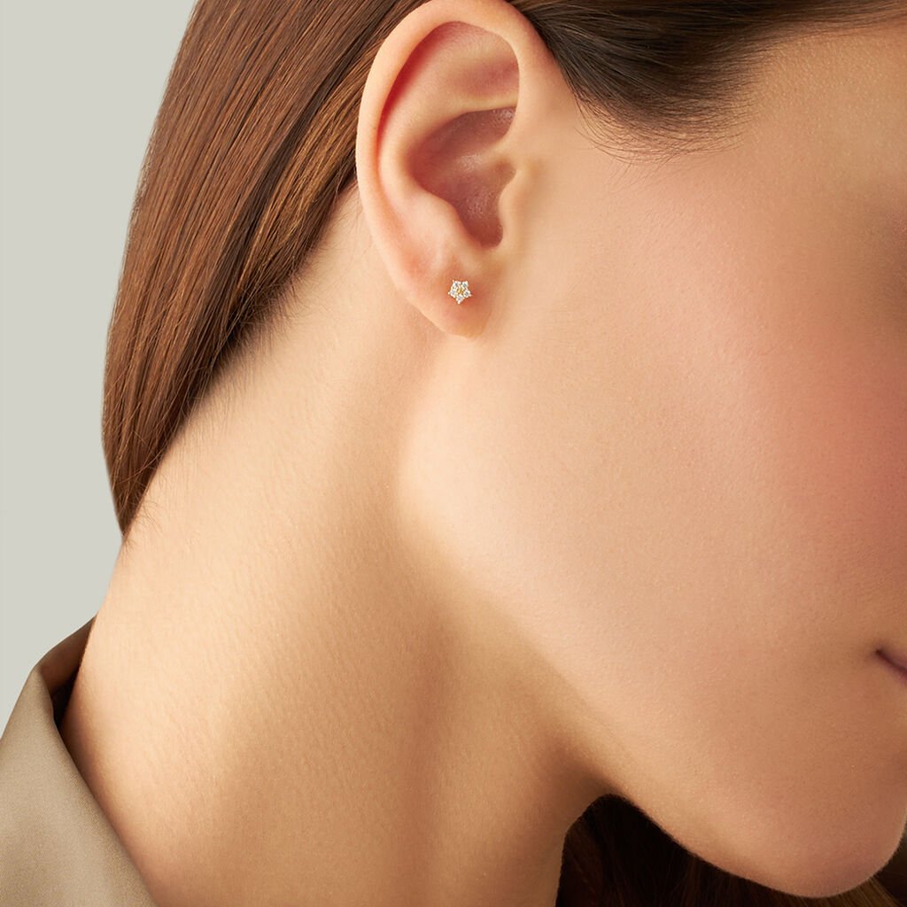 Orecchini Lobo Bon Ton Oro Giallo Cubic Zirconia - Orecchini a Lobo Donna | Stroili