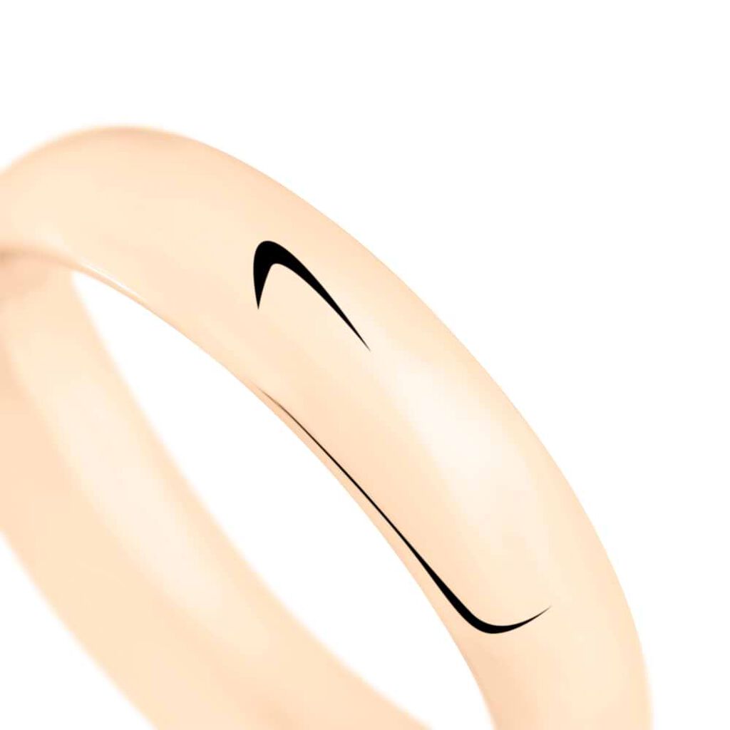 Fede Comoda Leggera 4.5 mm Oro Rosa - Anelli con Incisione Unisex | Stroili