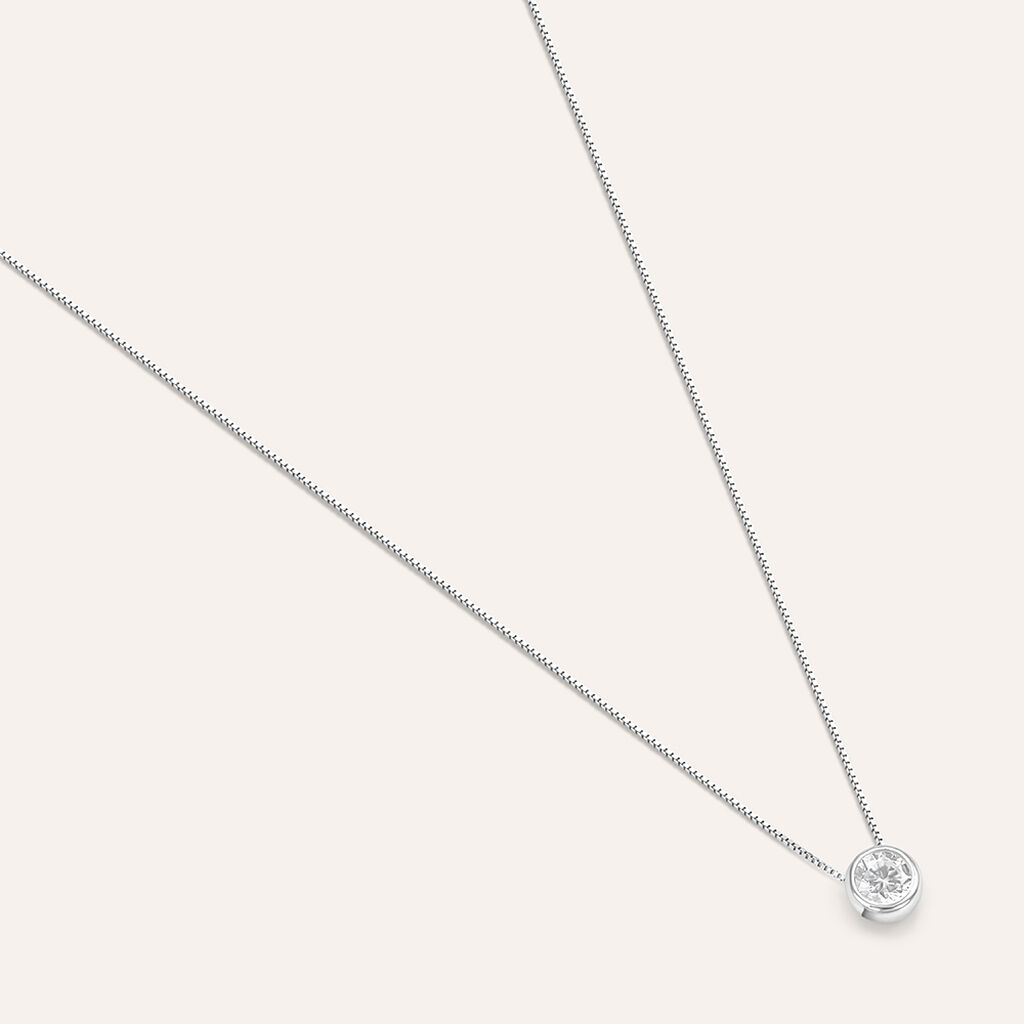 Collana Punto Luce Silver Elegance Argento Rodiato Cubic Zirconia