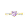 Anello Am&eacute;lie Oro Giallo Ametista Cubic Zirconia