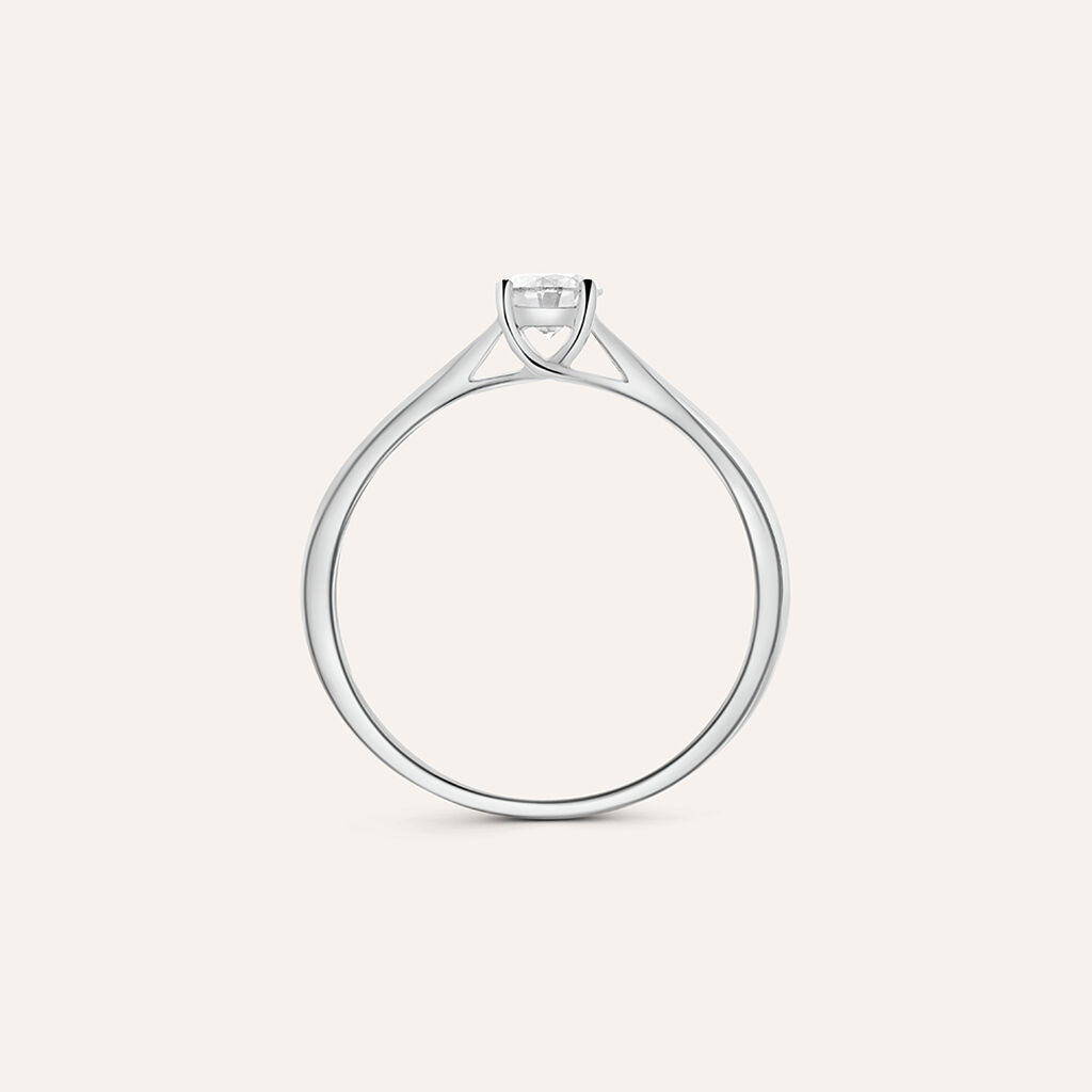 Anello Solitario Diamade Oro Bianco Diamante Lab-Grown - Anelli con Pietre Donna | Stroili