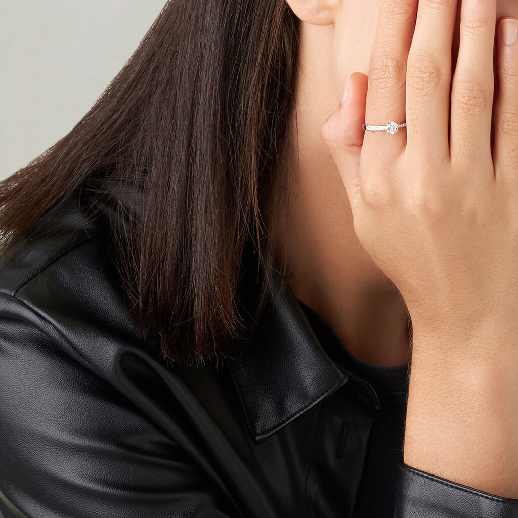 Anello Solitario Diamade Oro Bianco Diamante Lab-Grown - Anelli con Pietre Donna | Stroili