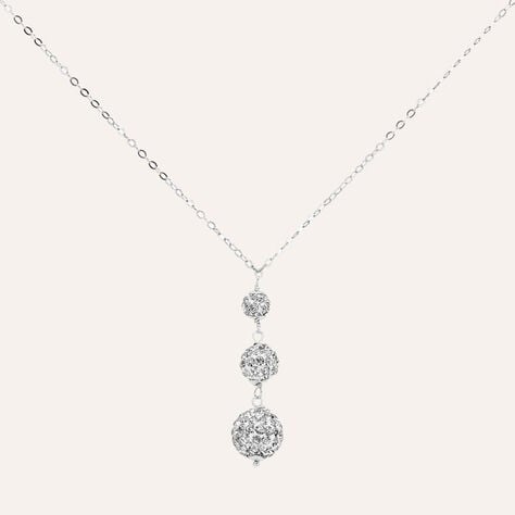 Collana Christelle Oro Bianco Cristallo - Collane Donna | Stroili