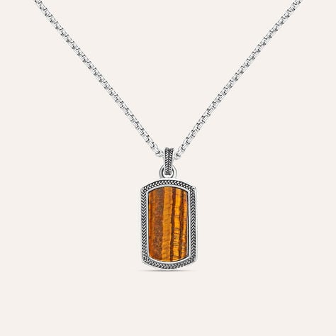 Collana Man Code Acciaio Occhio di tigre - Collane Uomo | Stroili