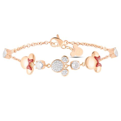 Bracciale Mickey Mouse & Friends Acciaio Rosa Cristallo - Bracciali Donna | Stroili