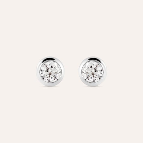 Orecchini Lobo Punto Luce Grace Oro Bianco Diamante - Orecchini a Lobo Donna | Stroili