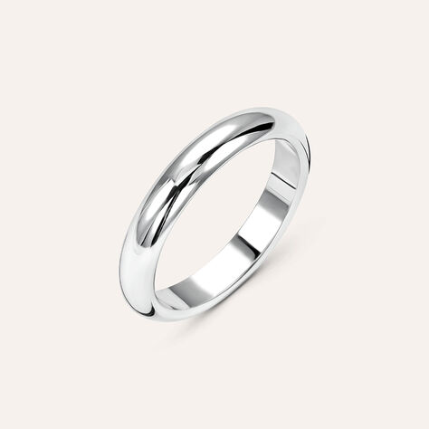 Fede Classica 3.5 mm Oro Bianco - Anelli con Incisione Unisex | Stroili