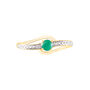 Anello Solitario Charlotte Oro Giallo Smeraldo