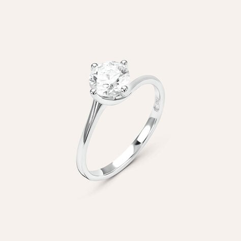 Anello Solitario Valentino Firmamenti Oro Bianco Diamante - Anelli con Pietre Donna | Stroili