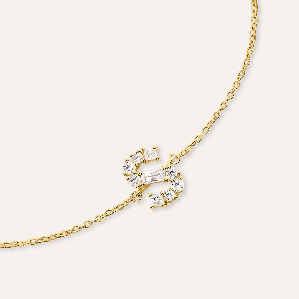 Bracciale Silver Glow Argento Dorato Cubic Zirconia