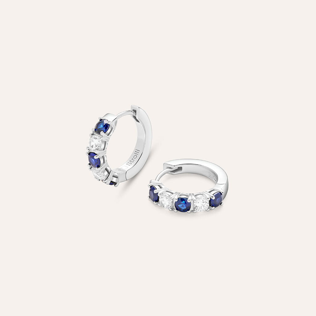 Orecchini A Cerchio Silver Elegance Argento Rodiato Cubic Zirconia - Orecchini a Cerchio Donna | Stroili